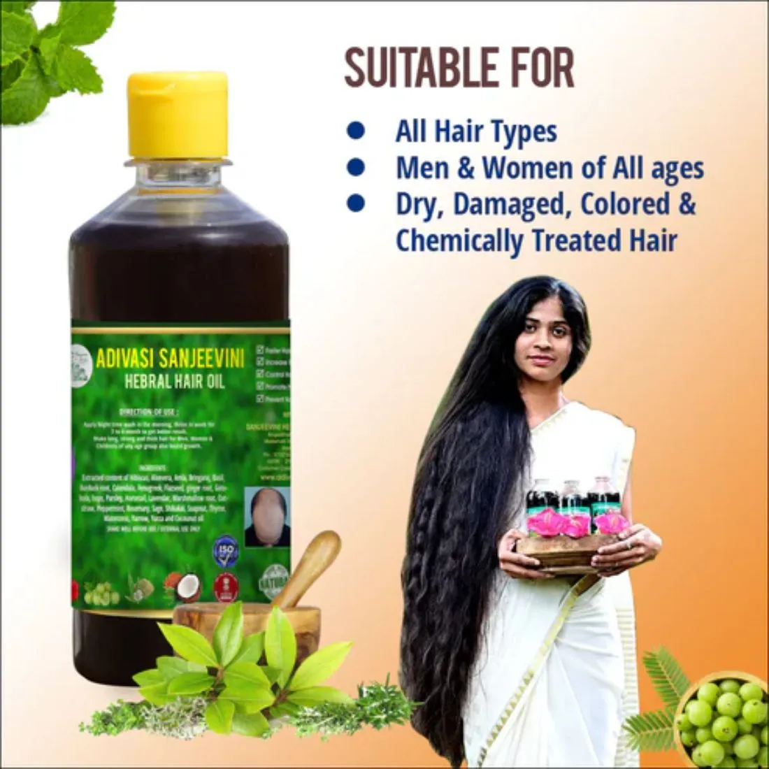 Adivasi Jeeva Sanjeevini Herbal Hair Growth oil - Ayurvedic Hair Growth oil - Image 3