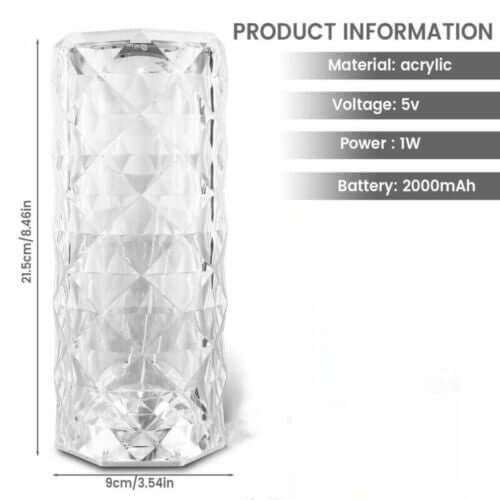 Crystal Table Rose Lamp - Image 10