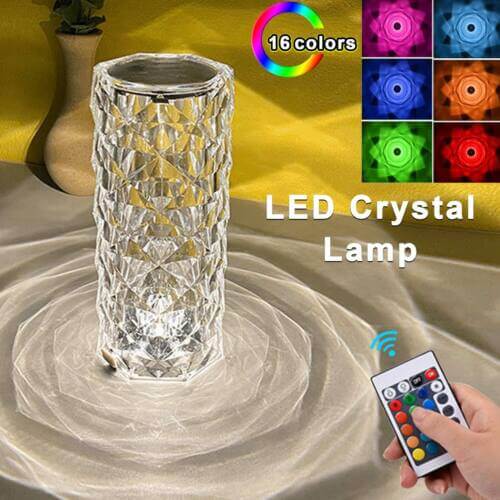 Crystal Table Rose Lamp - Image 4