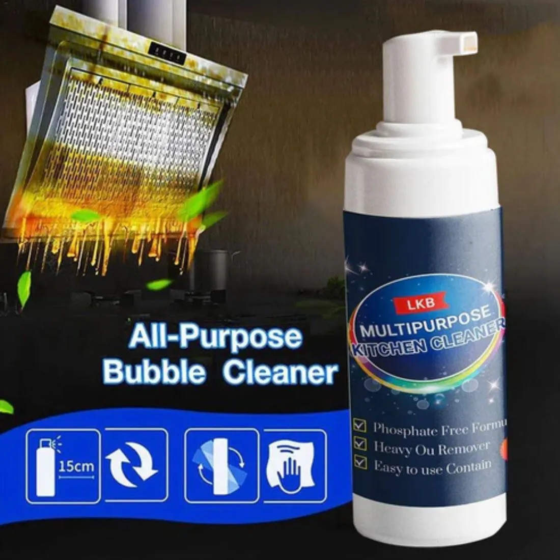 MULTI- PURPOSE KITCHEN BUBBLE CLEANER (Buy 1 Get 1 Free) - Image 4