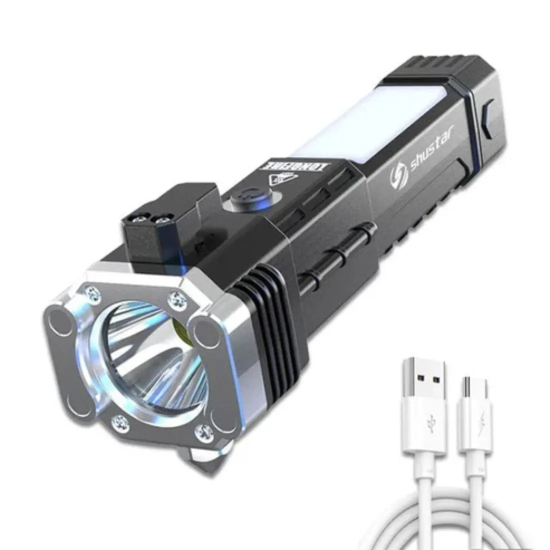 Portable Rechargeable Torch with Powerbank - Image 3