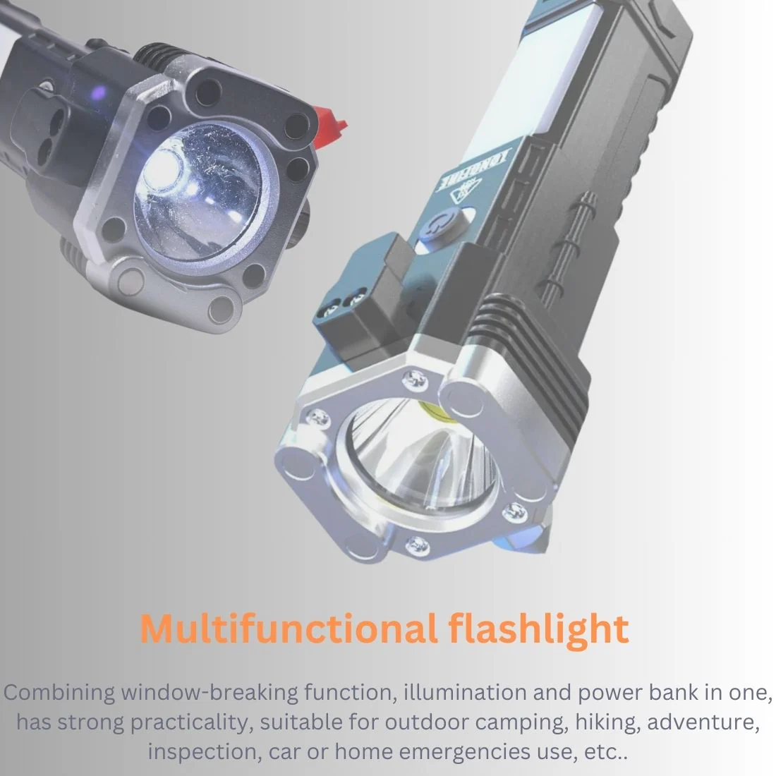 Portable Rechargeable Torch with Powerbank - Image 8