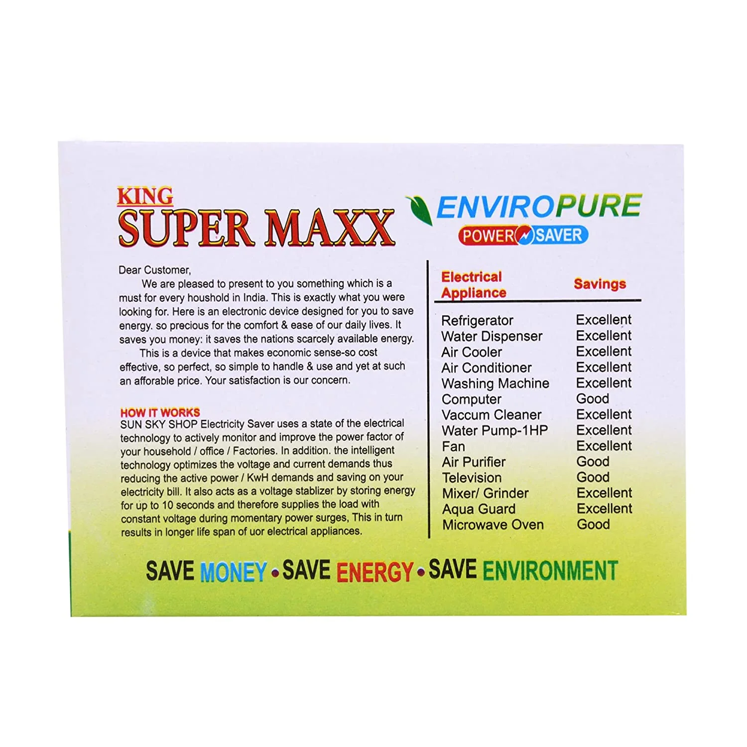 Turbo Maxx Power Saver - Save upto 40% Electricity Bill - Image 5